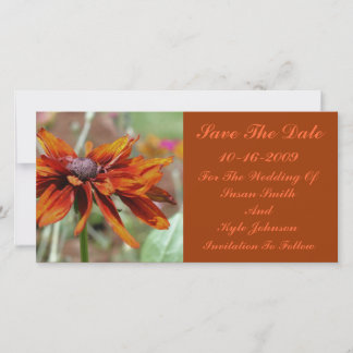 Save The Date Orange Daisy Flower Wedding Enregistrer La Date