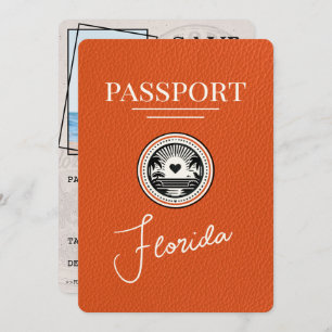 Save The Date Orange Florida Passport Enregistrer La Date