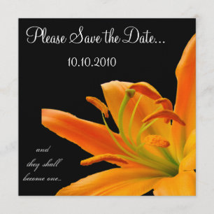 Save The Date Orange Lily Économisez la date