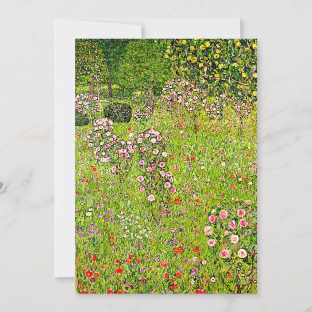 Save The Date Orchard Gustav Klimt avec Rose (Devant)