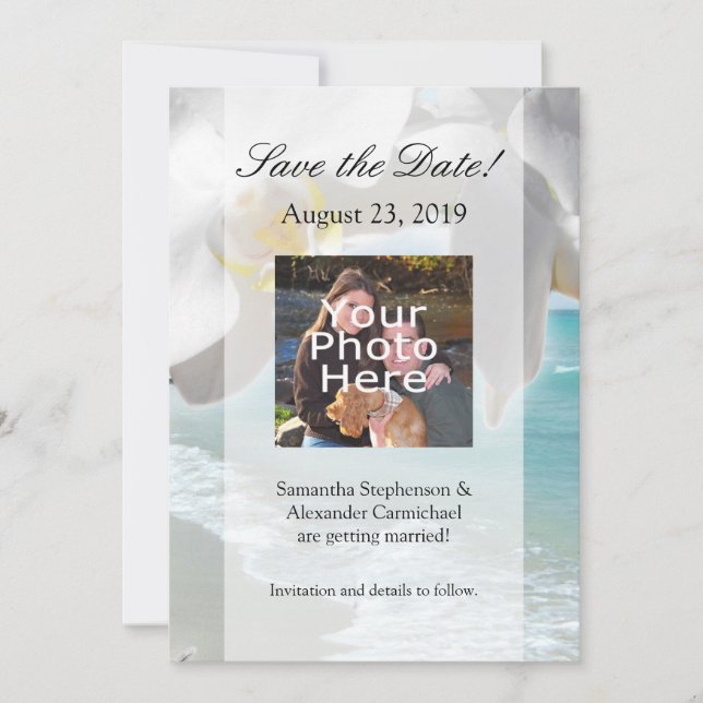 Save The Date Orchidée d'Aqua Beach (Devant)