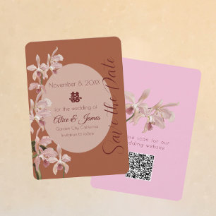 Save The Date Orchidée Double Bonheur