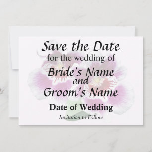 Save The Date Orchidées de Miltoniopsis rose et blanc