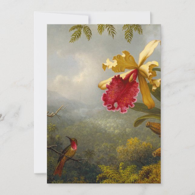 Save The Date Orchidées et colibri Heade (Devant)