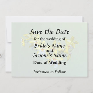 Save The Date Orchidées Vuylstekeara Jaune et Blanc Cœur