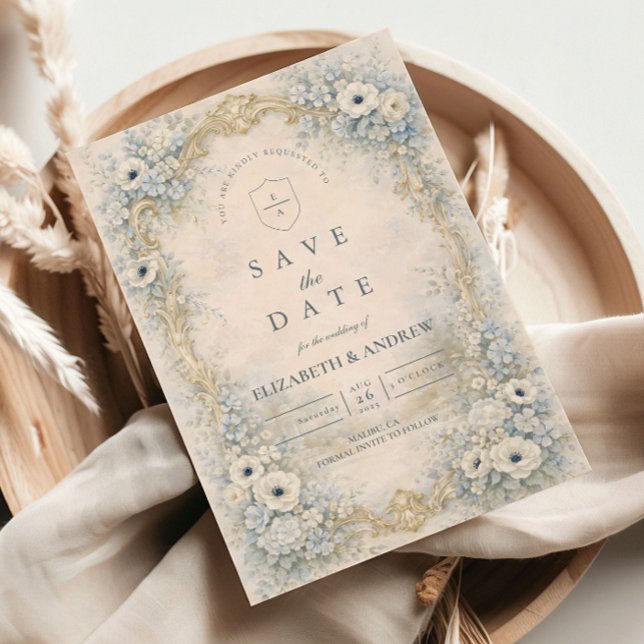 Save The Date Ornate Floral Baroque Wedding (Créateur téléchargé)