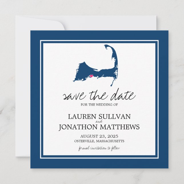 Save The Date Osterville Cape Cod Wedding Enregistrer la date (Devant)