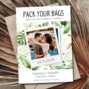 Save The Date Pack Your Bags Photo Jamaïque Mariage