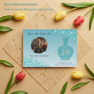 Save The Date Paillettes Bleu sarcelle Paris Fragrance Studio Sw