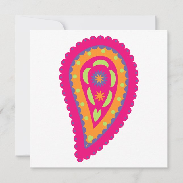 Save The Date Paisley coloré (Devant)