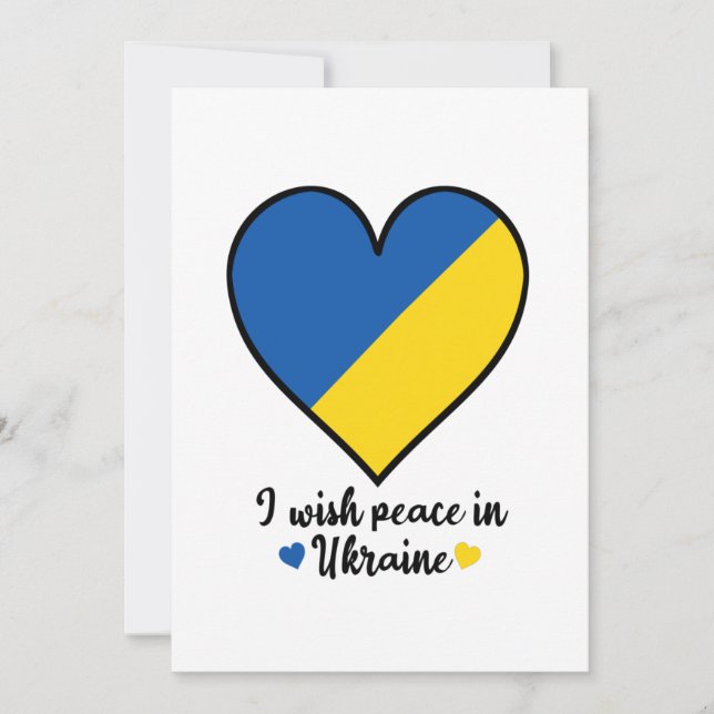 Save The Date paix dans le coeur de l'ukraine (Devant)