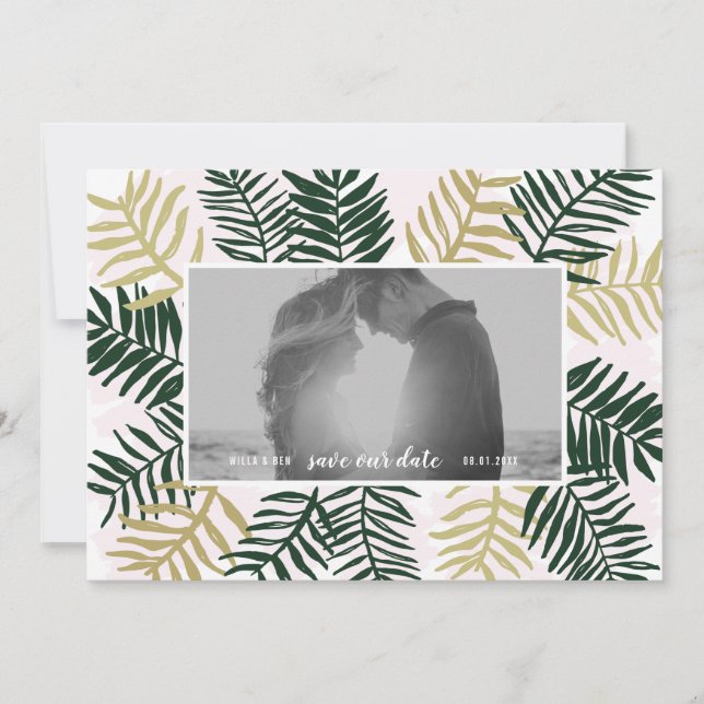 Save The Date Palm Getaway Enregistrer la date (Devant)