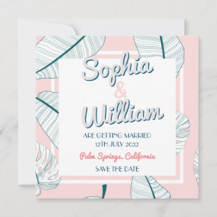 Save The Date Palm Springs Paradise Mariage moderne