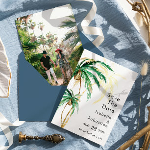 Save The Date Palm Tree Destination Mariage Photo Enregistrer La
