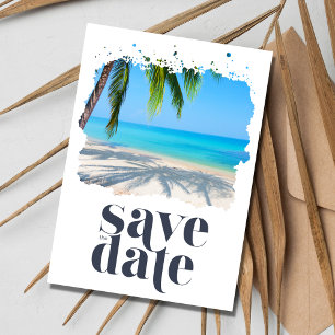 Save The Date Palm Tree Plage tropicale Mariage numérique
