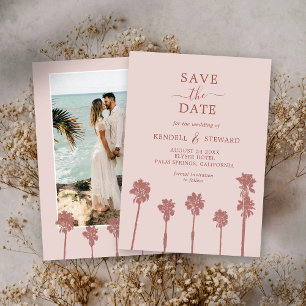 Save The Date Palm Tree Romance Mariage Suite Enregistrer la dat