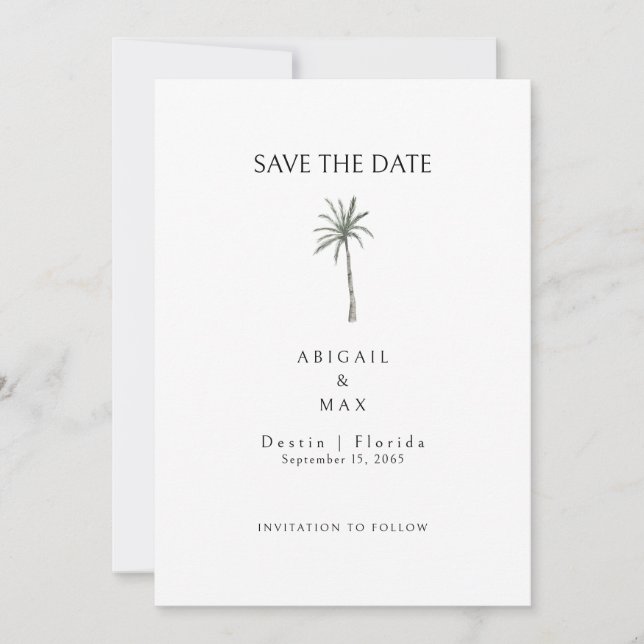 Save The Date Palmier Épargnez la Date (Devant)