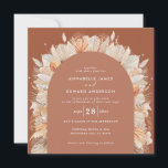 Save The Date Pampas en terre cuite bohème herbe mariage élégant<br><div class="desc">Pampas en terre cuite de Bohême herbe élégante et moderne carte d'invitation photo mariage moderne et branchée.</div>