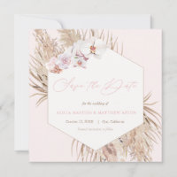 Pampas Feuilles  pieds nus Mariage laqué