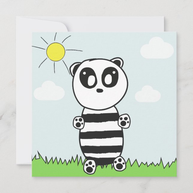 Save The Date Panda Kids (Devant)