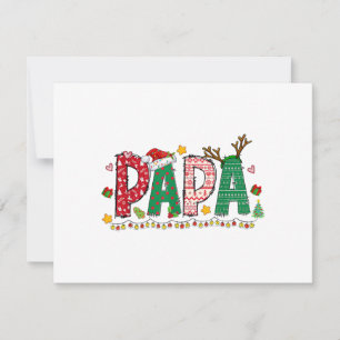 Save The Date Papa Claus Lumières de Noël Pyjama Famille Assorti