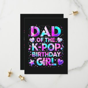 Save The Date Papa de la musique coréenne d'anniversaire K-Pop