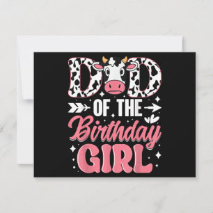 Save The Date Papa De L'Anniversaire Fille Vache Père Papa