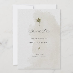 Save The Date Papier Texturé Aquarelle Fleurie pour Sauvegarder