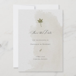Save The Date Papier Texturé Aquarelle Fleurie pour Sauvegarder