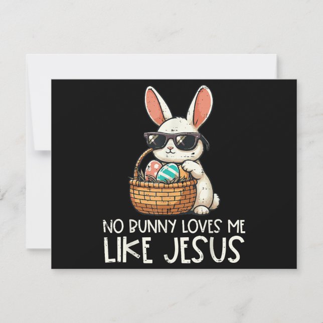 Save The Date Pâques aucun lapin ne m'aime comme Jésus chrétien (Devant)