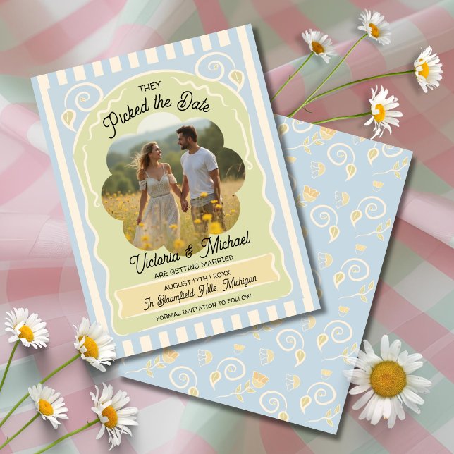 Save The Date Paquet de graines de fleurs tiré à la main Enregis (Créateur téléchargé)