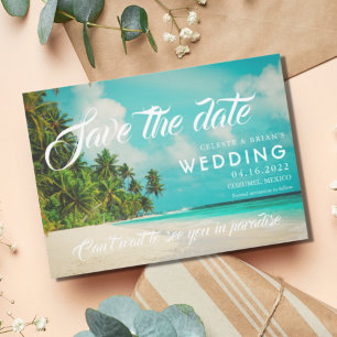 Save The Date Paradise Beach Destination Mariage