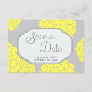 Save The Date Paris aime les fleurs jaunes Économisez la date Bu