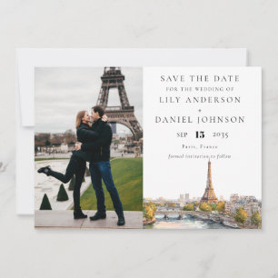 Save The Date Paris France Destination de mariage photo