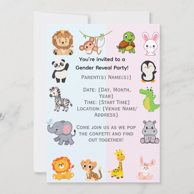 Save The Date Parti de révélation de genre (Devant)