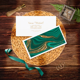 Save The Date Parties scintillant Abstraite Strata Mariage Green