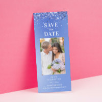 Parties scintillant Bleue Élégante Photo Mariage E