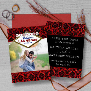 Save The Date Parties scintillant Damask Las Vegas Photo Enregis