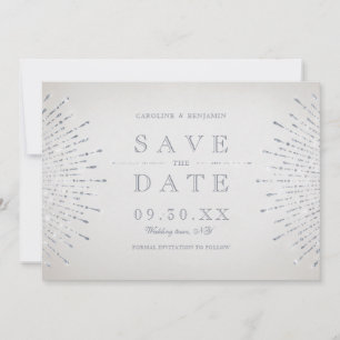 Save The Date Parties scintillant d'argent déco mariage vintage