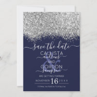 Parties scintillant de luxe Silver Navy Mariage Co