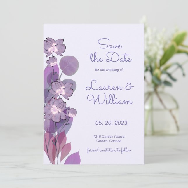 Save The Date Paruline mauve pourpre (Debout devant)