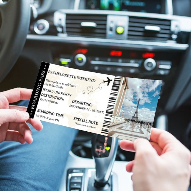 Save The Date Passe d'embarquement Bachelorette Billet Invitatio (Créateur téléchargé)