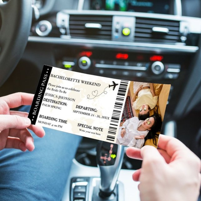 Save The Date Passe d'embarquement Bachelorette Billet week-end  (Créateur téléchargé)