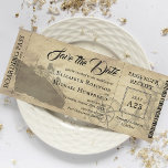 Save The Date Passe d'embarquement de croisière vintage | Enregi<br><div class="desc">destination vintage enregistrez le billet de voyage date avec un arrière - plan antique rustique en détresse,  un paquebot de croisière à l'ancienne,  boussole,  ancre,  et un modèle date mariage facile à personnaliser.</div>
