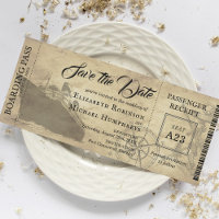 Passe d'embarquement de croisière vintage | Enregi