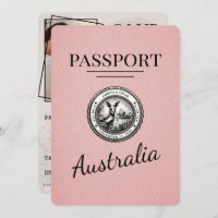 Passeport Australie Rose Enregistrer La Date