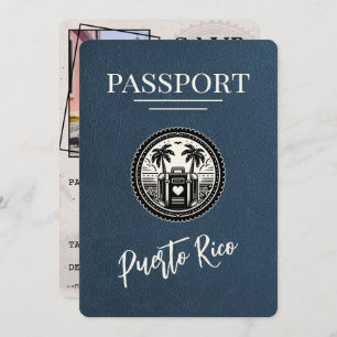 Save The Date Passeport bleu Porto Rico de la Marine