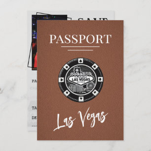 Save The Date Passeport Brown Las Vegas Enregistrer La Date