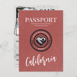 Save The Date Passeport de la Californie en Bourgogne légère