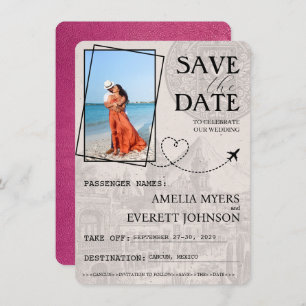 Save The Date Passeport De Magenta Cancun Enregistrer La Date